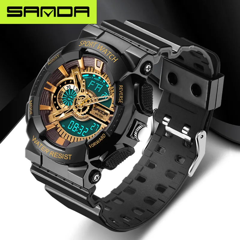 Новые мужские часы белые спортивные светодиодные цифровые водонепроницаемые