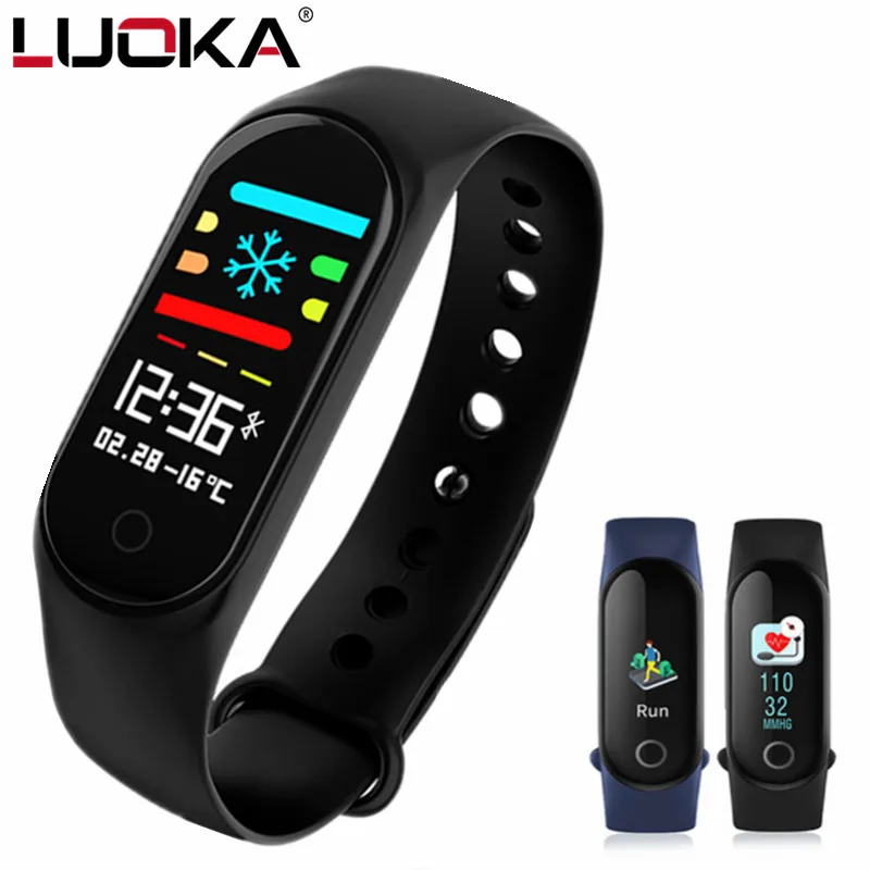 Умный Браслет LUOKA M3, цветной экран, IP67, фитнес-трекер, кровяное давление, пульсометр, умный Браслет для телефона на базе Android IOS