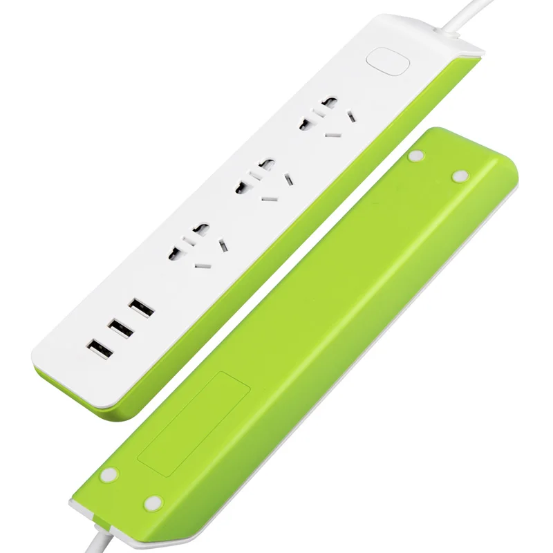 Broadlink MP2 умный дом 3 розетки 3 порта 2.1A USB силовая полоса электрические умные вилки розетки беспроводной телефон пульт дистанционного управления - Цвет: green color