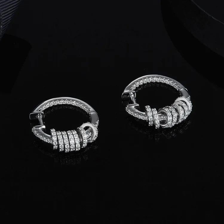 Серьги-подвески женские из серебра 925 пробы с кольцом | Украшения и аксессуары