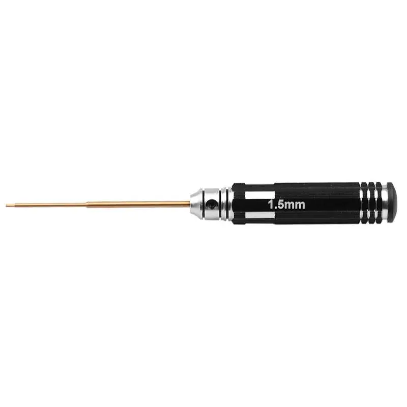 1.5mm 1 шт. Белая сталь титановое покрытие шестигранный ключ драйвер вертолет Шестигранная отвертка инструмент для радиоуправляемого дрона модель самолета инструмент для ремонта - Цвет: 1.5mm