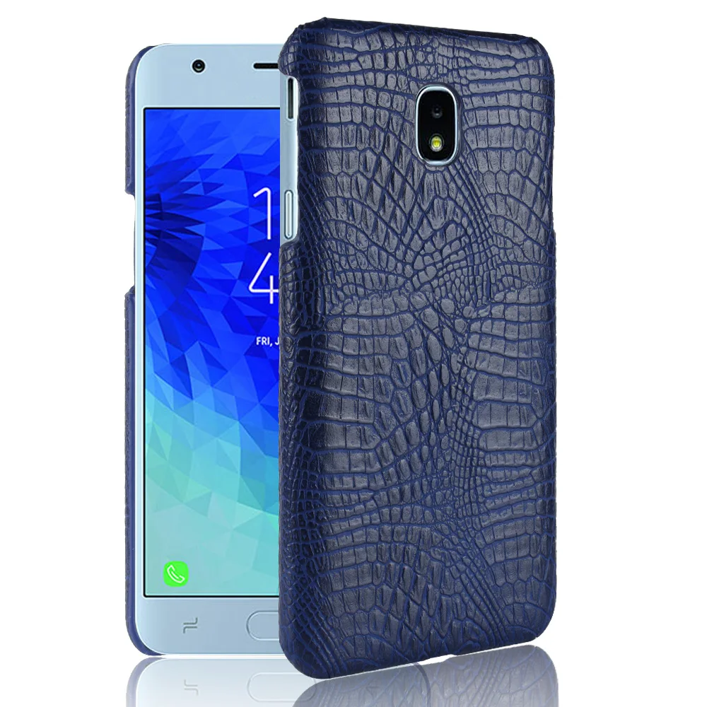 Крокодилья кожа змеи текстура кожаный чехол для samsung Galaxy J7 J3 J4 J6 J8 2018 твердой