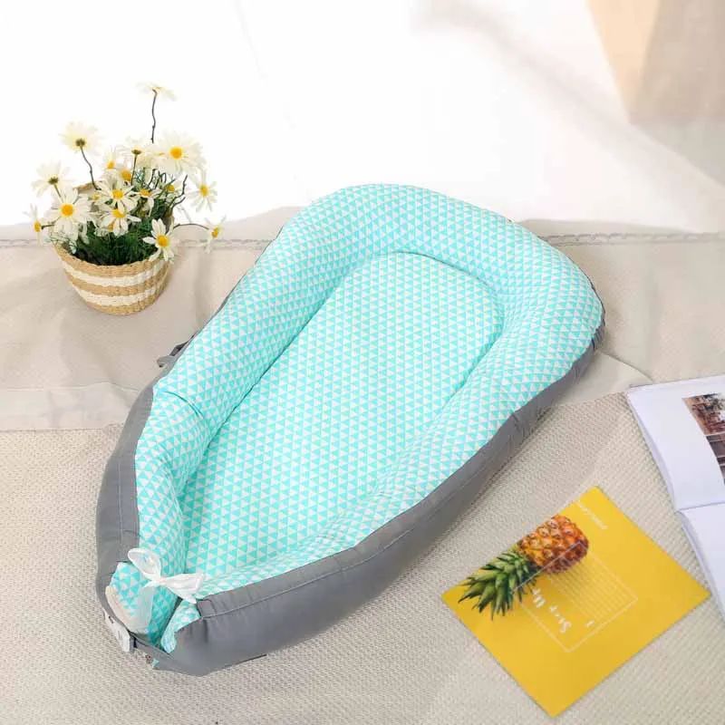 97cmx46cm Портативное детское гнездо для сна детский манеж; кроватка Bebe туристическая детская кроватка-колыбель кроватка для новорожденного бампер съемный матрас для кормления - Цвет: 97cmx46cm