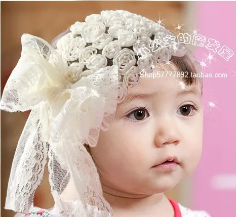 

5pcs/lot Drop Shipping Kids girls hair band Hair Accessories lace flower Headwear Headgear A127-1