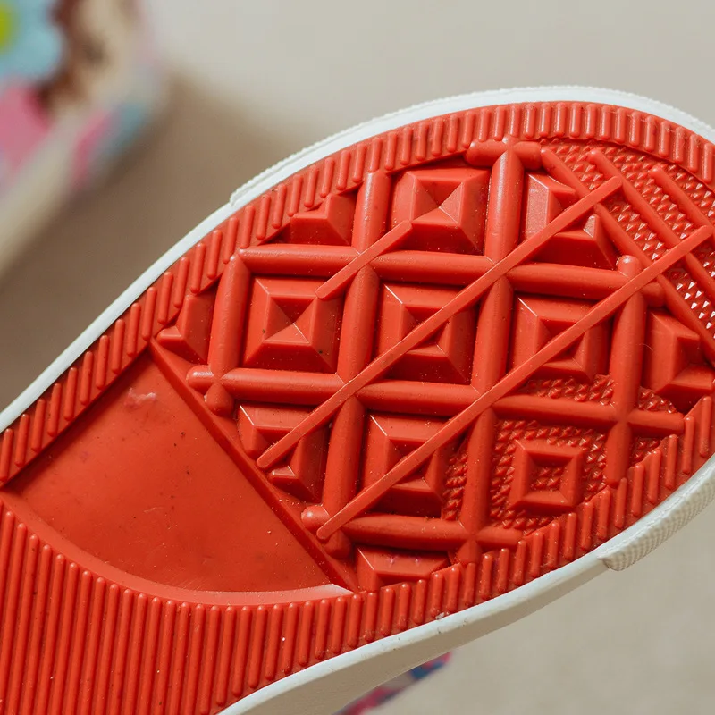 Детская парусиновая обувь для девочек белые кроссовки с высоким верхом и милыми