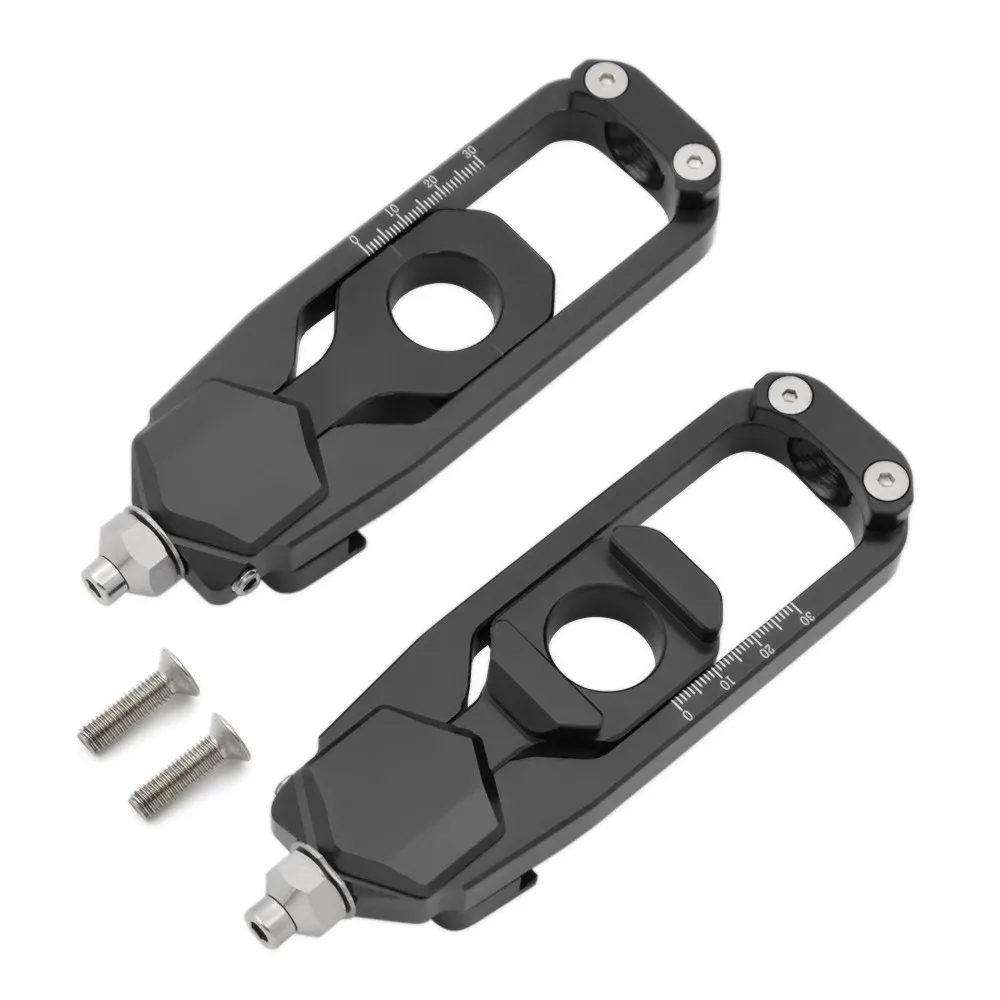 Black Chain Adjuster BJMOTO MT-09 FZ-09 мотоцикл части CNC цепи регуляторы натяжители Катена для Yamaha MT09 FZ09 2013 - Цвет: Black Chain Adjuster