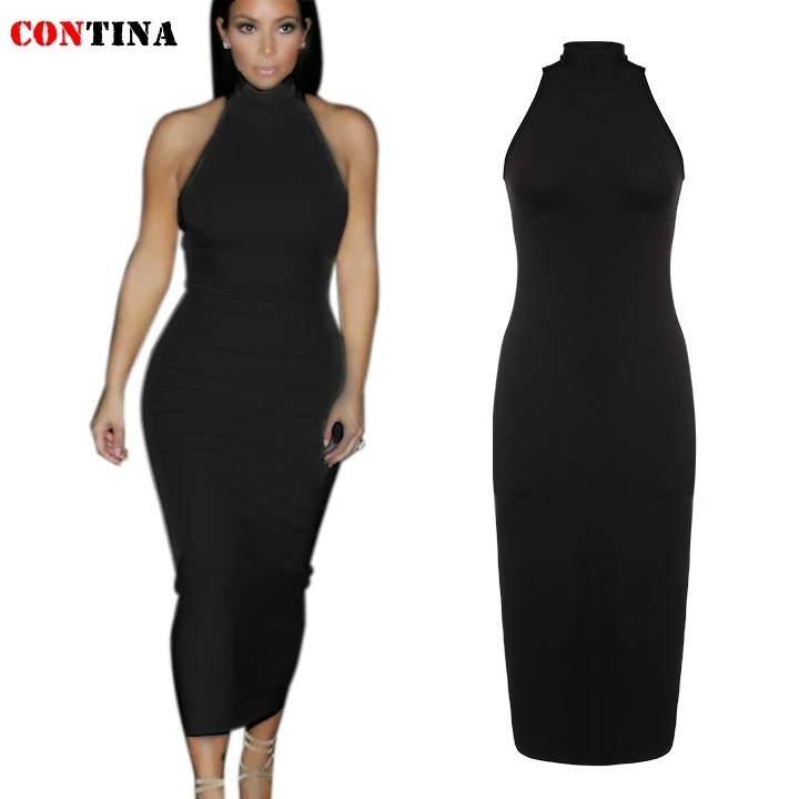 Vestidos Women Turtleneck Dress 