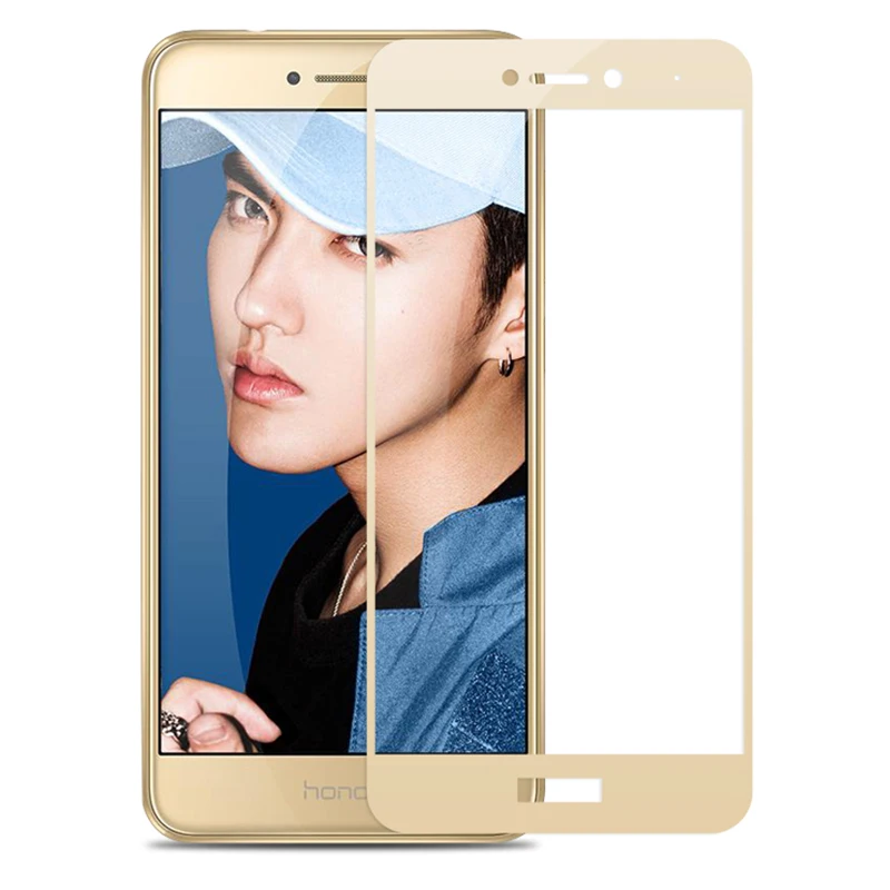 Синий для huawei honor 8 lite Закаленное стекло Защитная стеклянная пленка для экрана на honor 8 Lite 3D полное покрытие изогнутые края красочные