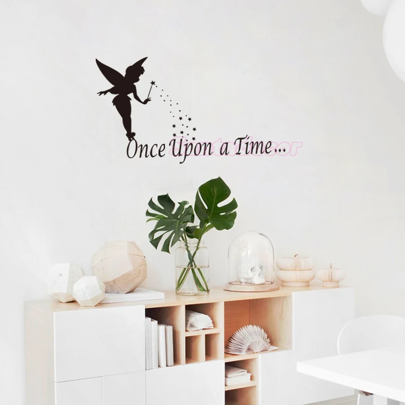 Tinkerbell сказочные девочки Once Upon Виниловые Настенные стикеры художественные обои