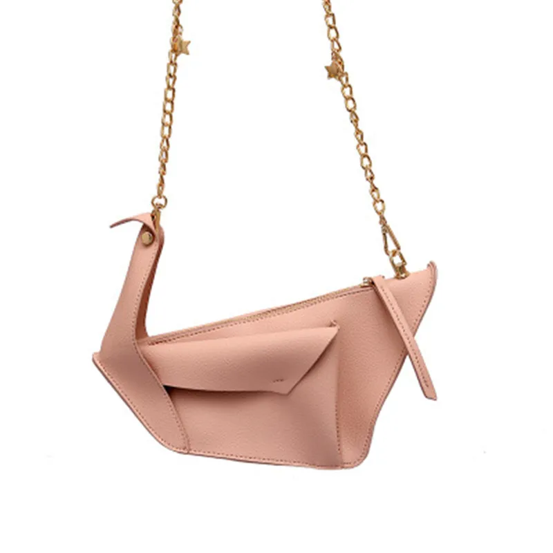 Fun Fashion Paper Crane Style PU Leather Trend Ladies Chain Bag Shoulder Crossbody Mini Messenger Clutch Handbag J3 | Багаж и сумки