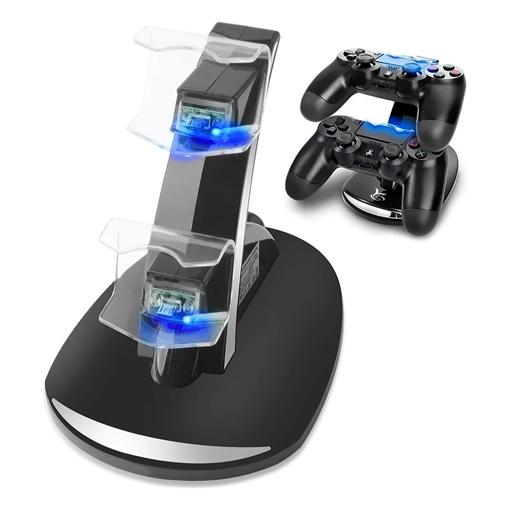 Зарядная док станция для контроллера PS4 двойной Micro USB подставка зарядного