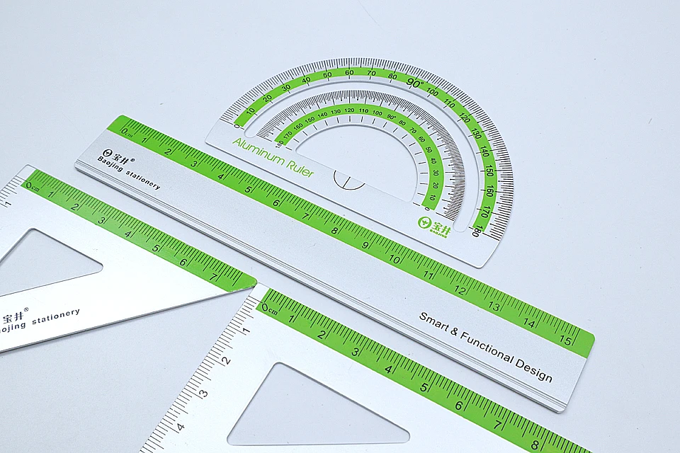 Новинка линейка из алюминиевого сплава алюминиевый транспортир для студентов