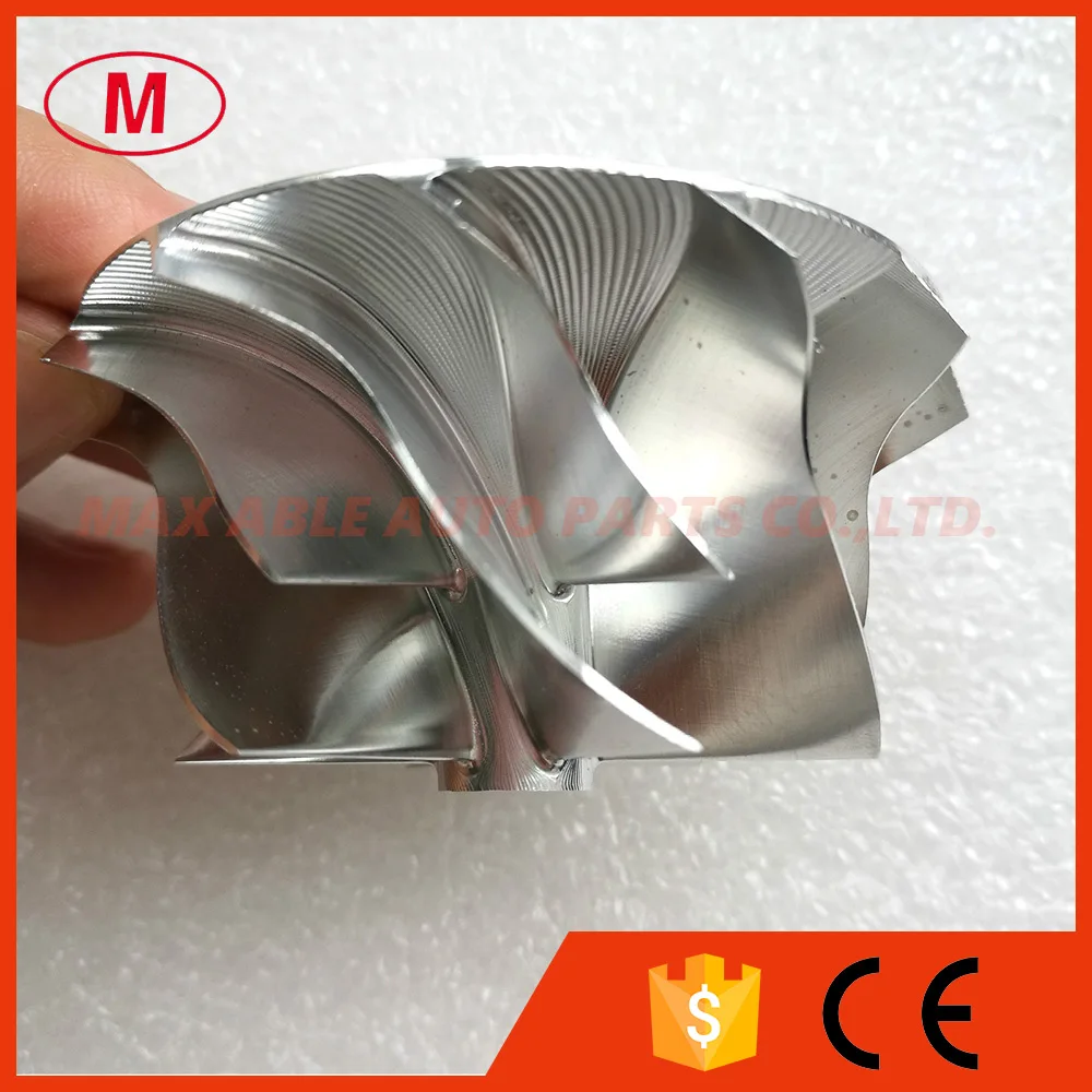 K16 5324-123-2206 High Performance Turbo Aluminum 2618/Billet compressor wheel 49.62/61.98mm 6+6 blades For TTRS 1855-970-0000 | Автомобили