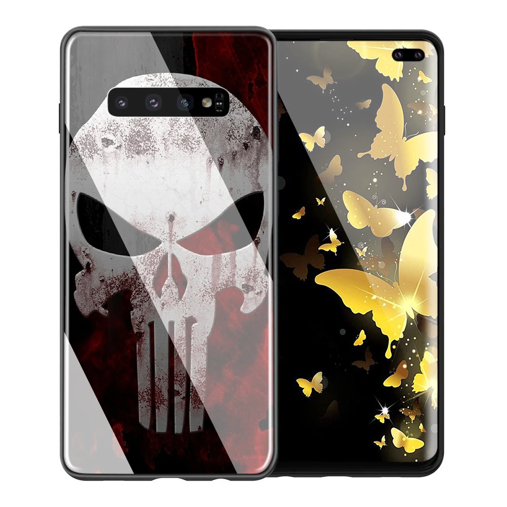 TG3 YIMAOC комиксов Marvel Дэдпул Стекло чехол для samsung Galaxy S7 S8 S9 S10 Plus, Note 8, 9, 10, A50 A20 A10 A70 - Цвет: TG3