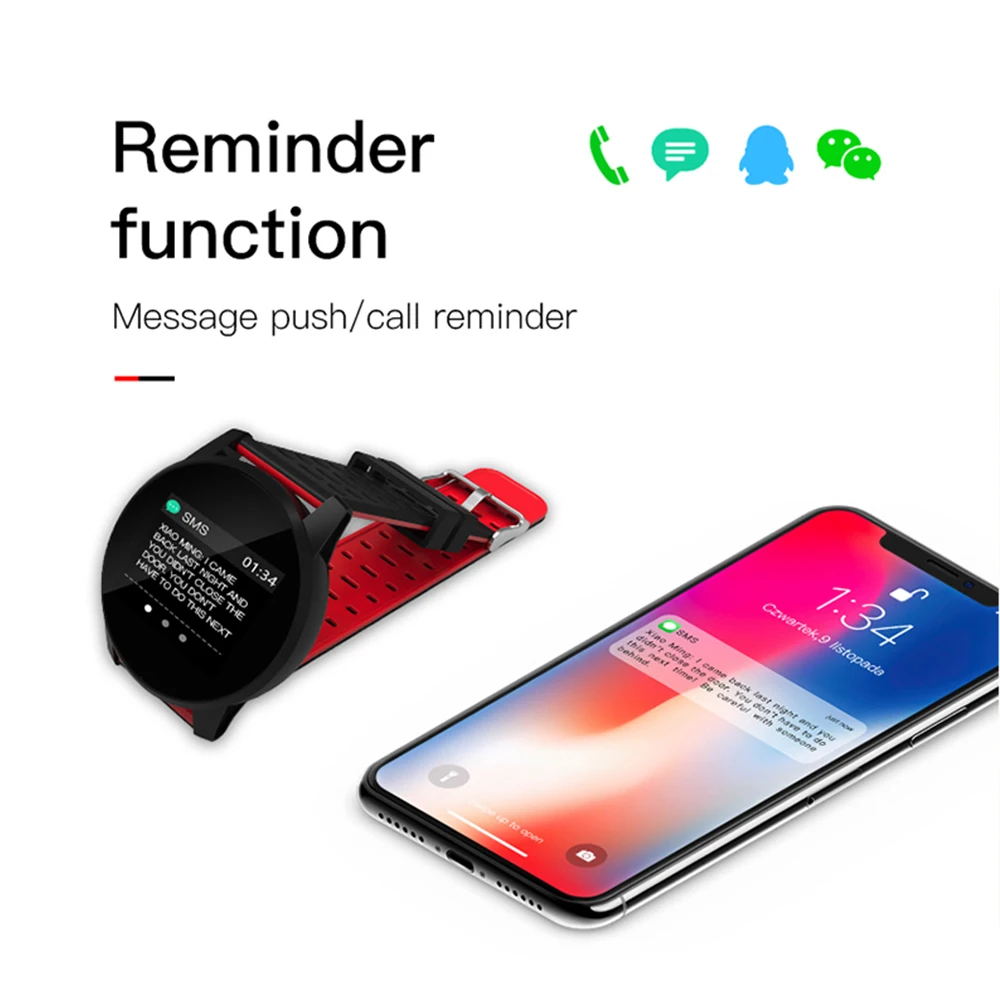 Smart Bracelet TLWB2 Heart Rate Sphygmomanometer Color Screen Watch Pedometer Activity Monitor fitness Tracker Men | Электроника