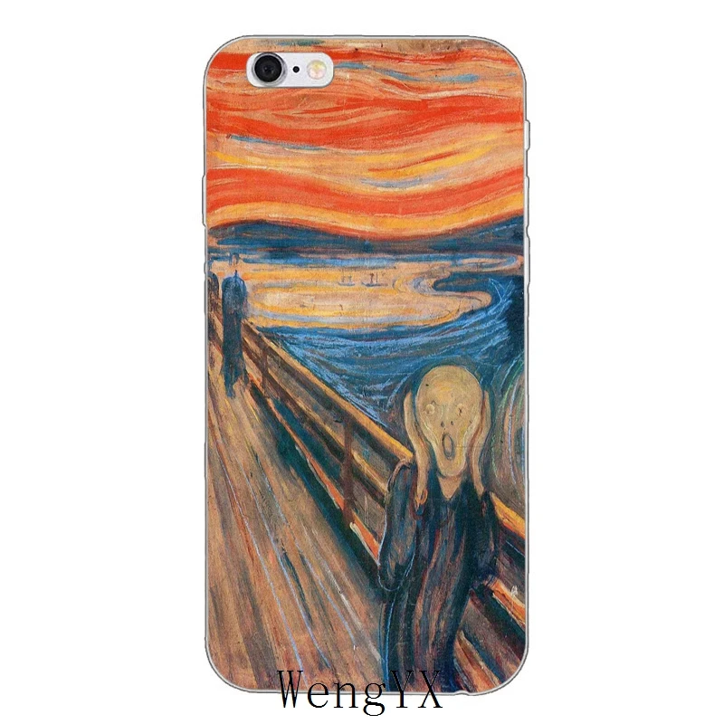 Тонкий ультра тонкий мягкий чехол из ТПУ для телефона с надписью The Cream By Edvard Munch для iPhone 4, 4S, 5, 5S, 5c, SE, 6, 6s, 7, 8 plus, X, XR, XS Max - Цвет: Edvard-Munch-A-05