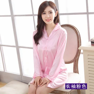 Летняя пикантная рубашка на пуговицах из вискозы женская одежда для сна длинный