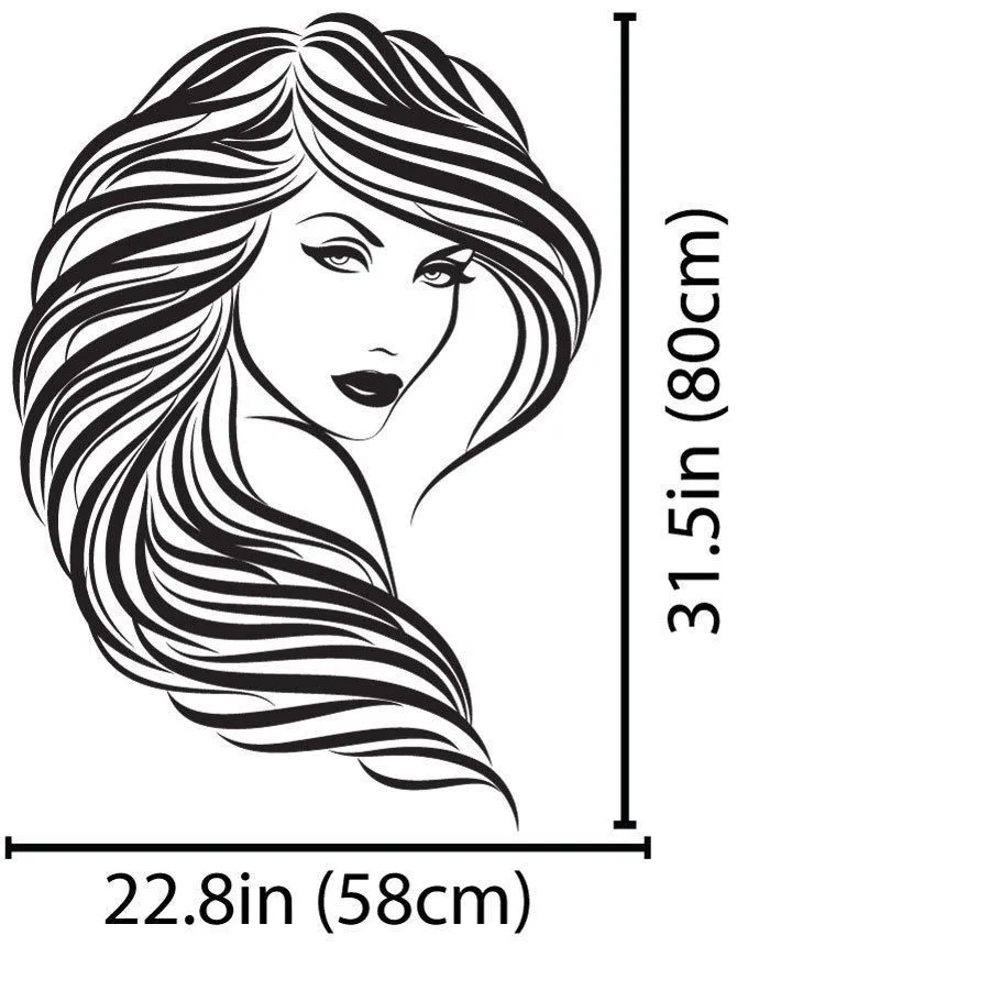 Наклейка на стену для салона красоты Виниловая наклейка с изображением