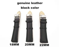 1pcs high quality 18mm 20mm 22mm genuine leather watch band watch strap black color 80402