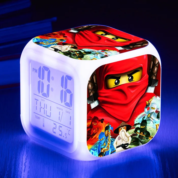 65 Мультфильм фильм детский будильник wekker игрушки подарок цифровой будильник просыпаться светильник reveil настольные часы Led reloj despertador - Цвет: 65