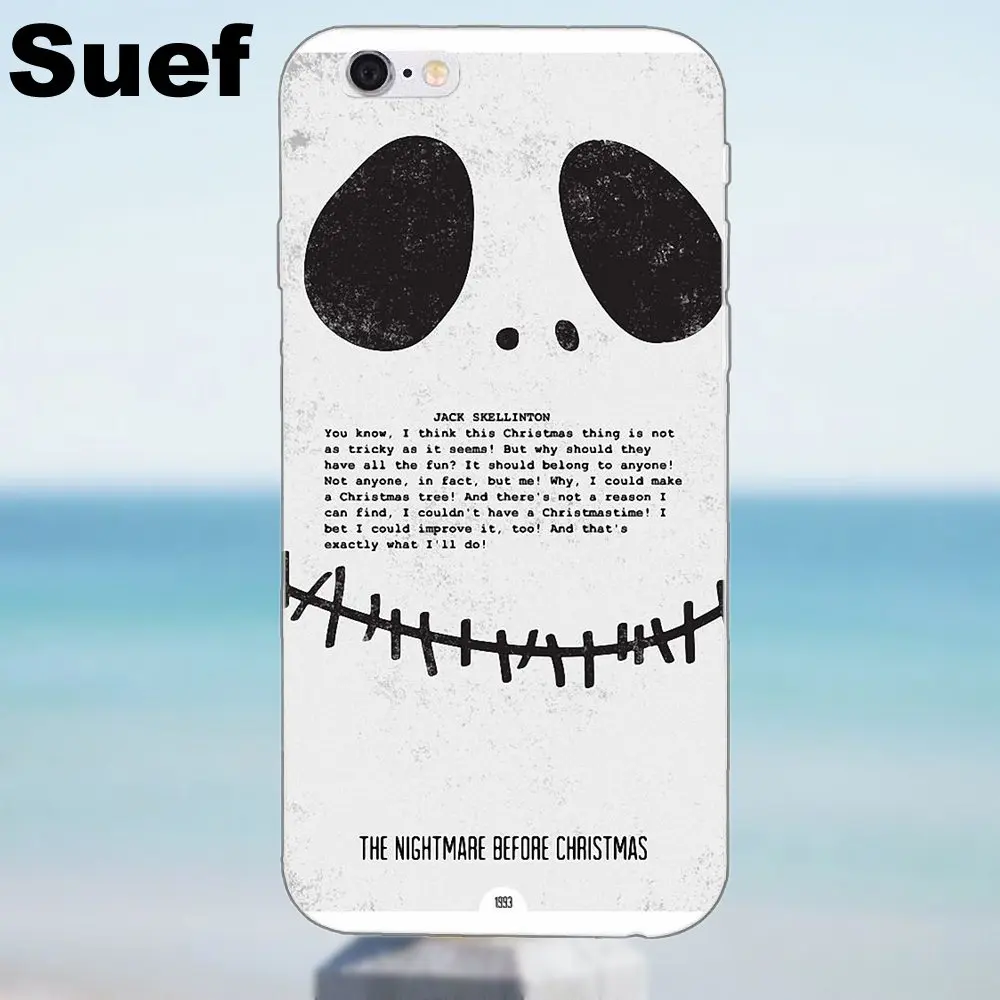 Джек Кошмар перед Рождеством для iPhone X 4 4S 5 5S 5C SE 6 6S 7 8 Plus Galaxy A3 A5 J1 J3 J5 J7 2016 2017 мягкие