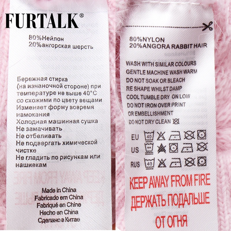 Furtalk Ангола кроличий мех Берет шляпы для женская утепленная зимние женские