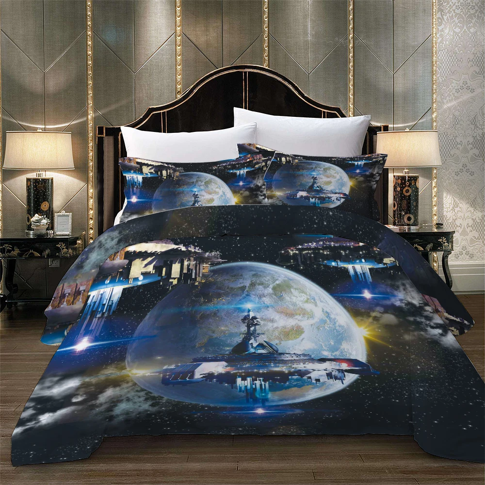 LOVINSUNSHINE постельные принадлежности Постельное белье пододеяльники King size 3d космический корабль дизайн одеяло постельные принадлежности наборы queen AB#72