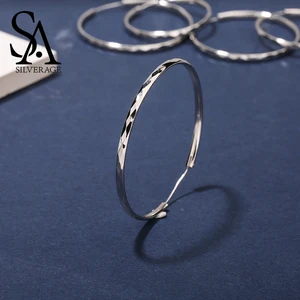 SA SILVERAGE серебряные тонкие серьги-кольца ювелирные изделия для женщин Висячие Серьги Серебряные длинные серьги 2019 Серебро 925 серьги Huggie