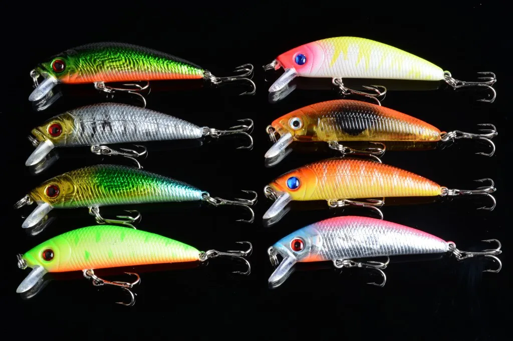 Яркие Красочные 7 см 8 г жесткая Приманка Minnow рыболовные приманки снасти 3D рыбий