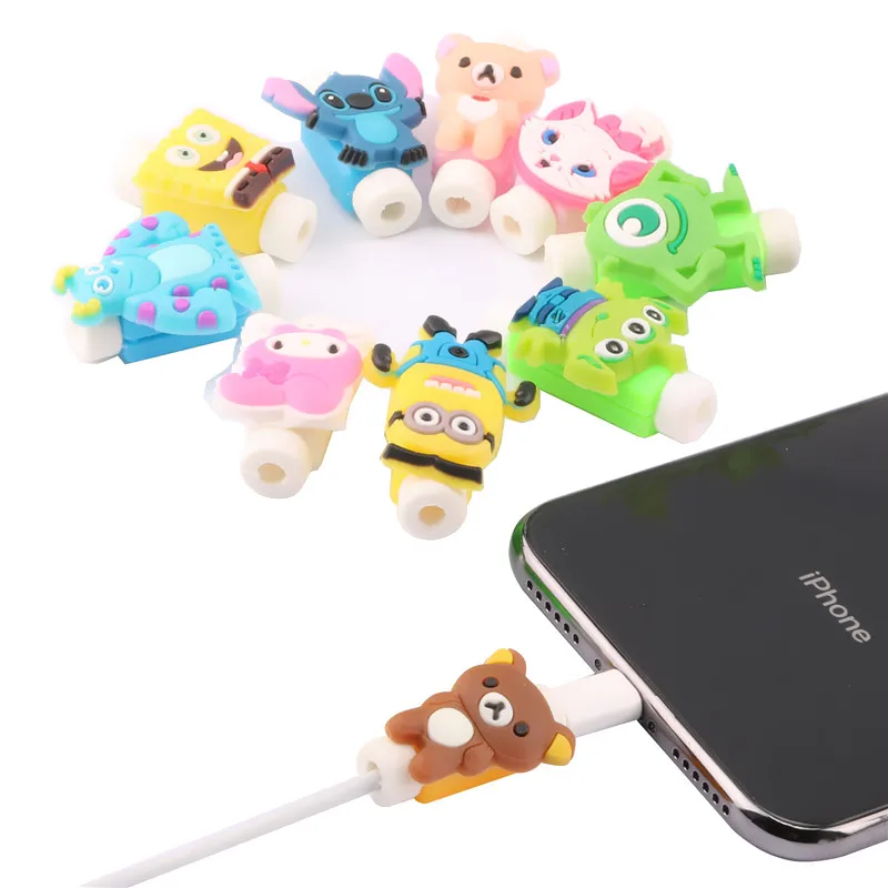 SIANCS мультяшная защита кабеля USB зарядный кабель намотка для IPhone 9 6s 7 8 plus милый