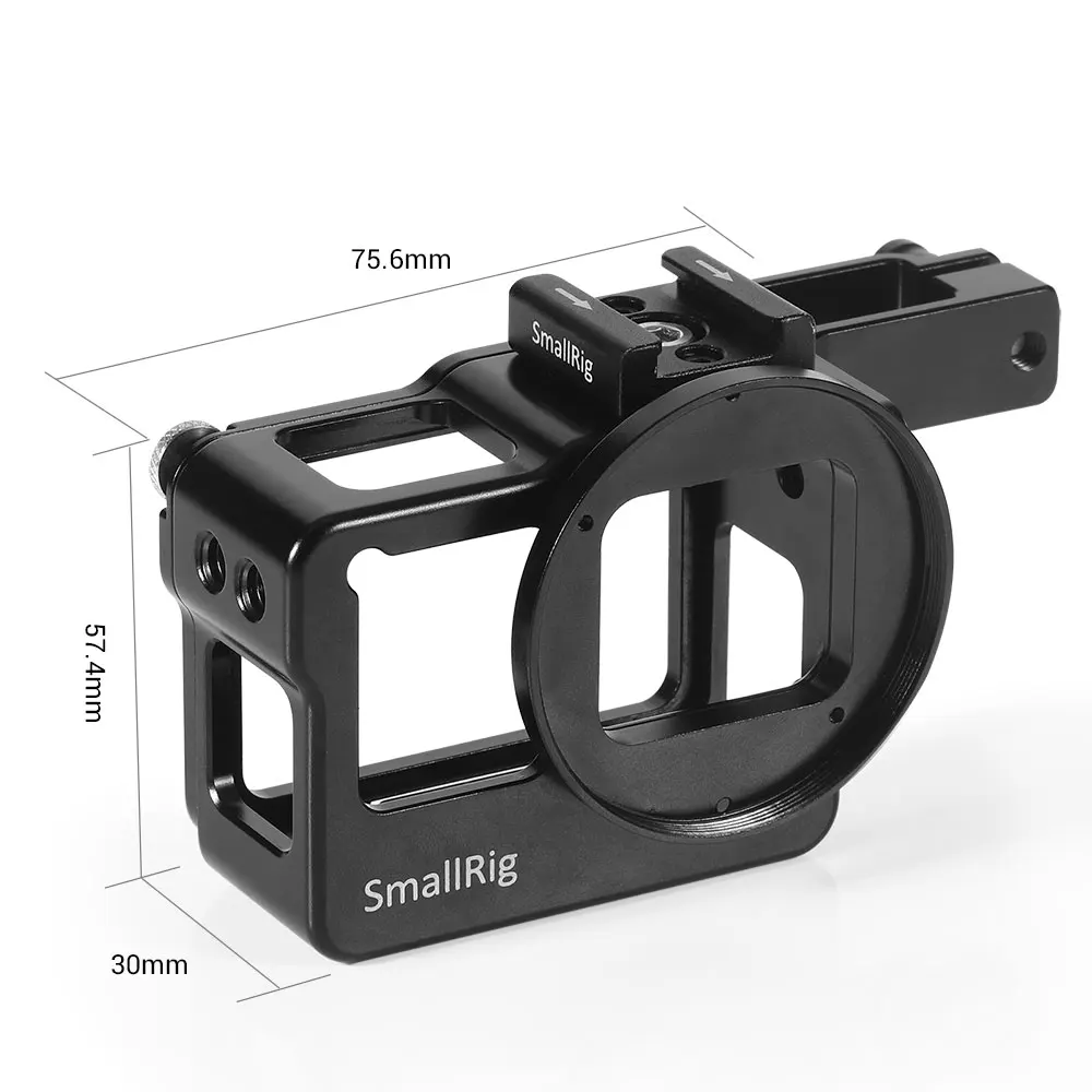 Камера для видеосъемки SmallRig черная клетка GoPro HERO7/6/5 с адаптером Gopro mic крепление