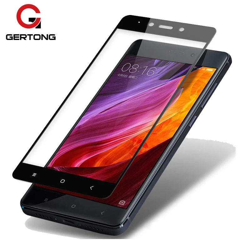 Защитное стекло GerTong цветное закаленное с полным покрытием для Xiaomi Redmi Note 5 6 Pro 4 4X 6A