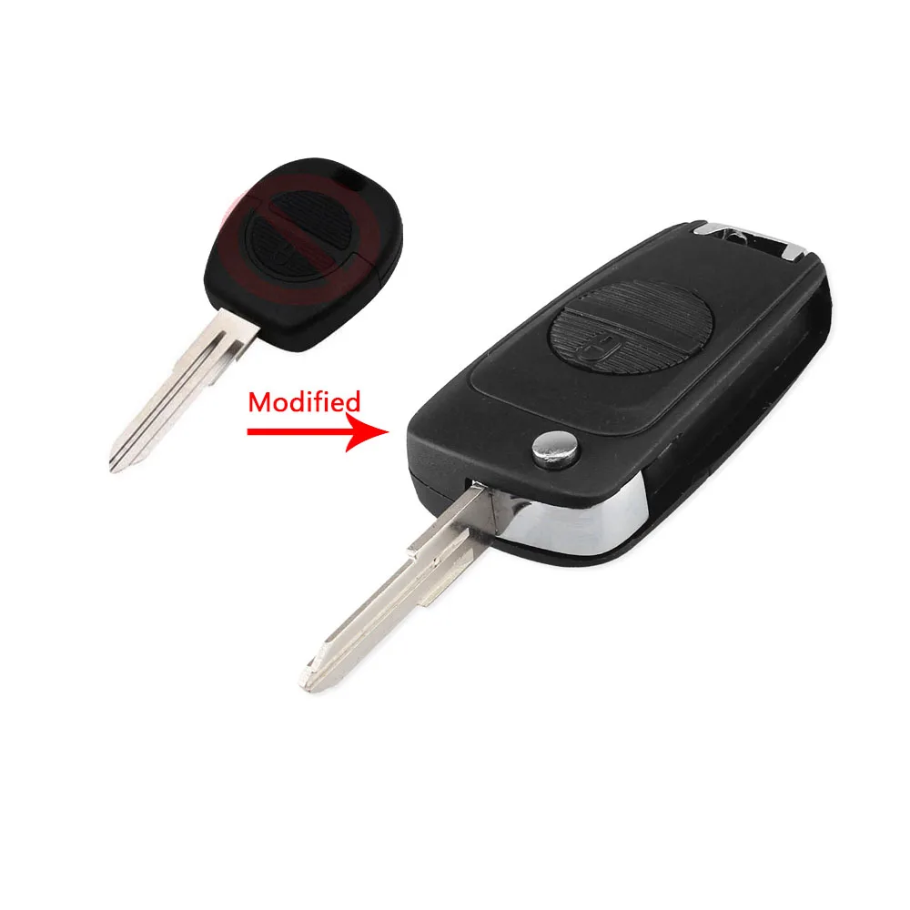 KEYYOU 2 кнопки дистанционного флип складной ключ оболочка Брелок чехол для NISSAN MICRA ALMERA PRIMERA XTRAIL
