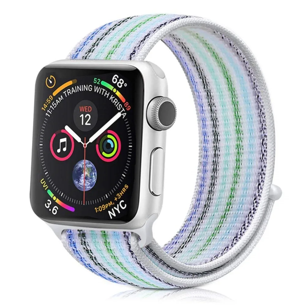 Нейлоновый ремешок для Apple Watch band 42 мм 38 iwatch 4/3 44 40 Спортивная петля часов браслет