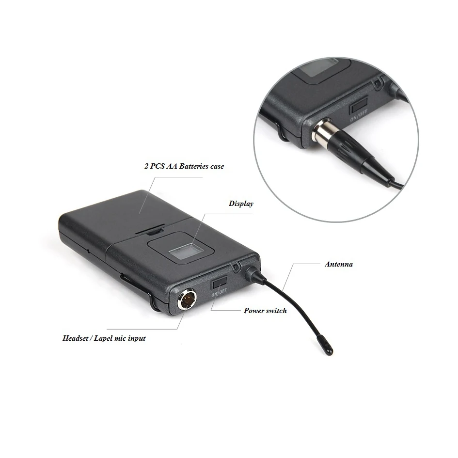 Bolymic Профессиональный 4-канальный PLL беспроводной микрофон с отворотом lavalier microfone