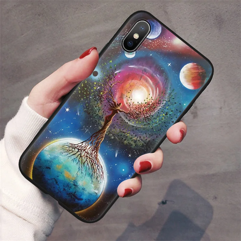 xqshuren Чехол для телефона для iPhone 8 Plus с животными, черный матовый Мягкий ТПУ чехол для iPhone 11 Pro X XR XS Max 10 7 6 6S Plus 5 5S SE чехол s - Цвет: xqshuren