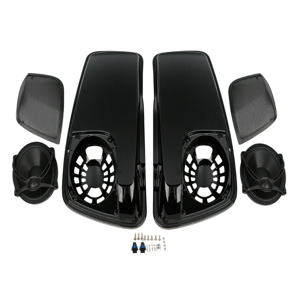 Saddlebag Lids W/5 &quotX7&quot колонки для Harley Touring Electra Street Glide FLH FLTR FLHX FLHR FLHTK 2014 2018|Накладки и