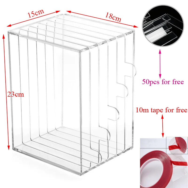 

Clear Nail Gel Polish Color Card Nail display full color rack Storage Box Case Nail Art Showing Shelf Manicure