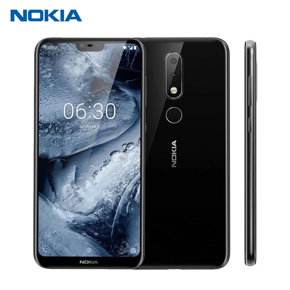 Мобильный телефон Nokia X6 Android 5,8 дюймов 18:9 FHD+ Восьмиядерный процессор Snapdragon 636 3060 мАч 16,0 Мп+ 5,0 МП камера отпечаток пальца ID смартфон