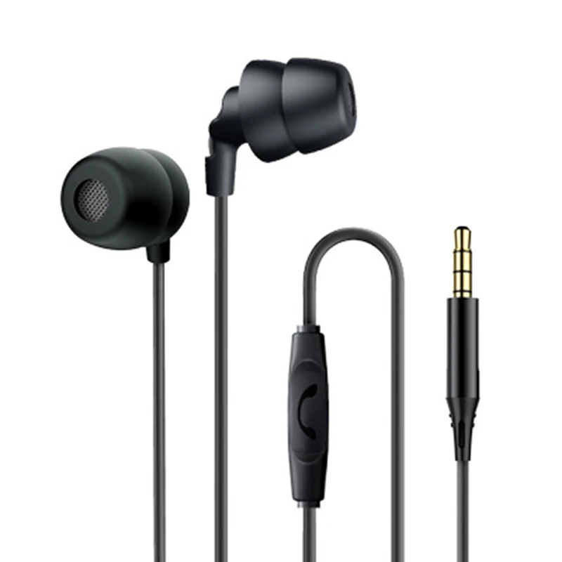 3.5mm earphone BK Новейший 3,5 мм провод в уши наушник для сна 3D стерео звук шумоподавление наушники usb type-C гарнитура с микрофоном наушники - Цвет: 3.5mm earphone BK