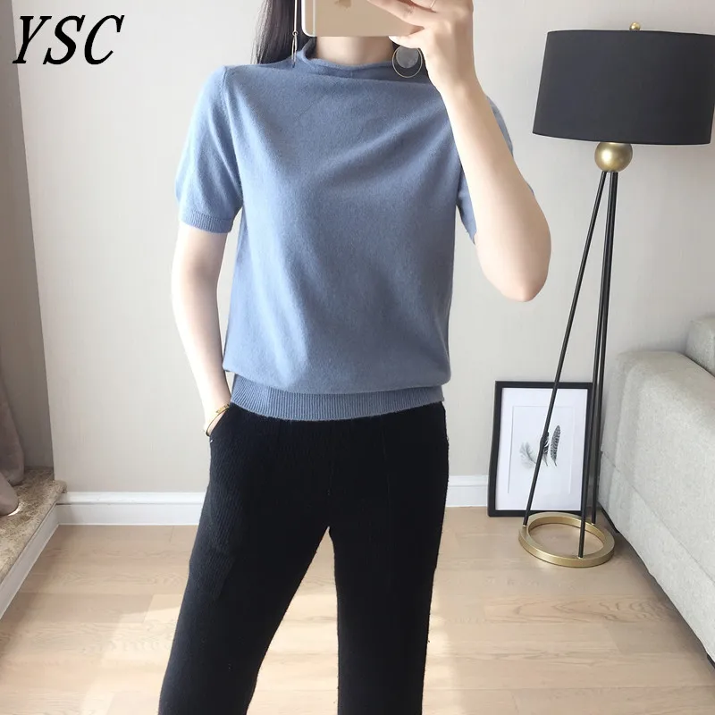 YUNSHUCLOSET 2021 Весна Лидер продаж женский свитер и кашемирской шерсти свертываясь