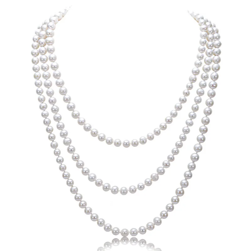 Eternal wedding Women Gift word 925 Sterling real natural big Cano Cindy [love] freshwater pearl necklace | Украшения и