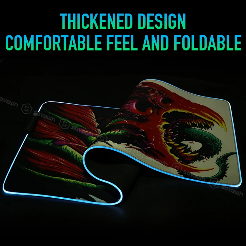 SOVAWIN 80x30 XL Gaming Mouse Pad CS GO Hyper Beast Large Mousepad Anime Waterproof Foldable Anti-slip Silicone for Computer | Компьютеры