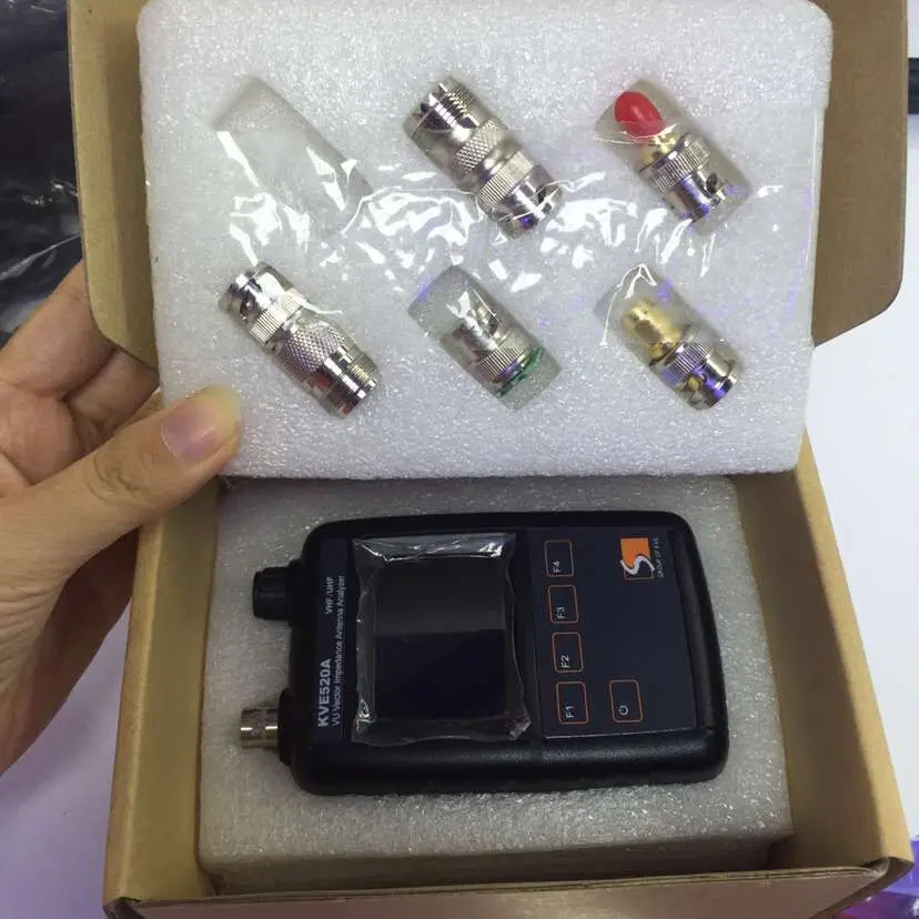 Новейшие KVE520A VHF/UHF VU Вектор Сопротивление Антенны Анализатор + 5 шт. Адаптеры для