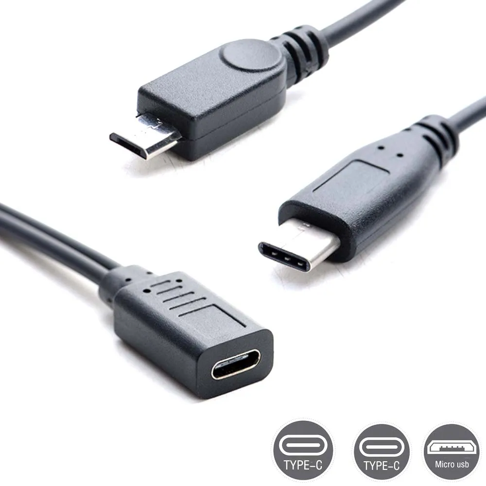 Разветвитель Кабеля-Удлинителя usb 3 1 Type C мама-Micro + c папа | Электроника