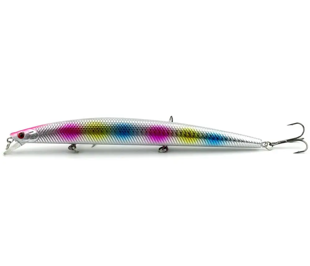 2 1 шт. Minnow приманки для рыбалки 18 см 25g твердый воблер PESCA, воблер 3D глазам наживка isca искусственный форель ловля щуки и карпа аксессуары - Цвет: 2