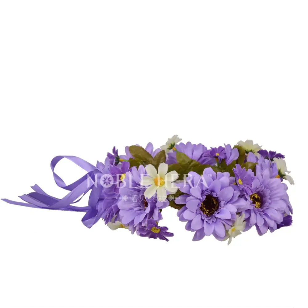 2016Head Wreath &amp Garland Artificial pink Daisy Flower Hair Bridal Accessory Decorative Flowers&amp Wreaths For travel |
