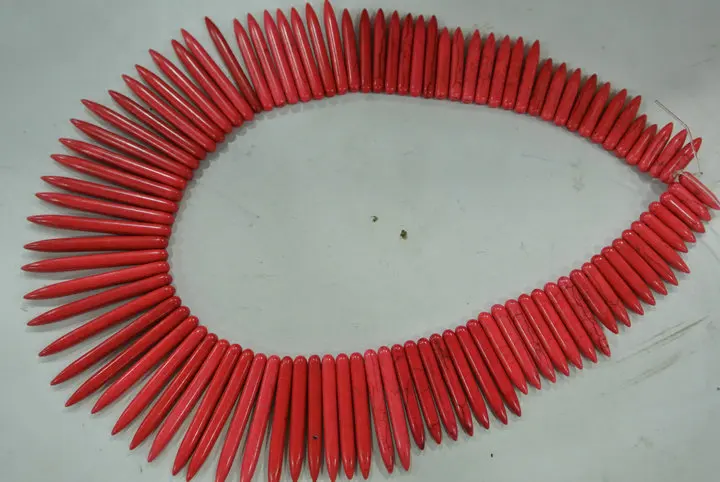 Недорогие бусинки Howlite Fang в форме башня 15 мм ~ 45 материал для изготовления