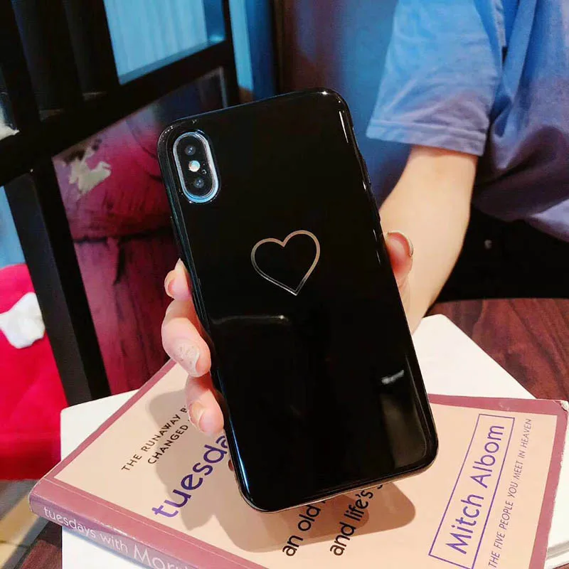 Kerzzil Glossy Letters Phone Case For iPhone 6 6s Plus King Queen Back Cover Love Heart Soft TPU Cases X 8 7 6S |