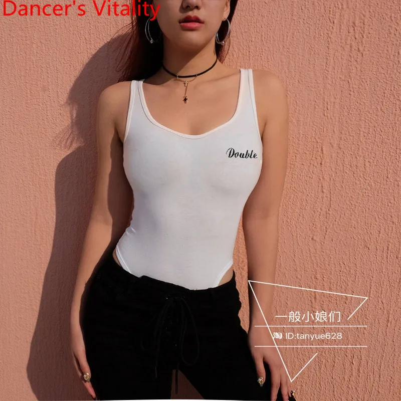 Западная Женская одежда 2018 нижний боди облегающий белый жилет без рукавов с